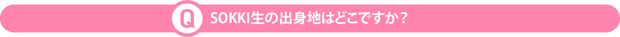 SOKKI生の出身地はどこですか？